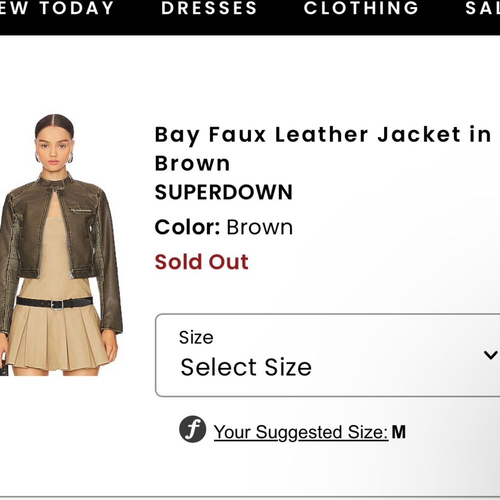 Superdown Bay Faux Leather Jacket in Brown